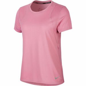 Nike RUN TOP SS W růžová L - Dámské běžecké tričko