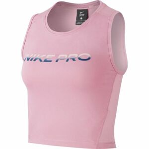 Nike NP CROP TANK VNR EXCL W Dámský sportovní top, Růžová, velikost S