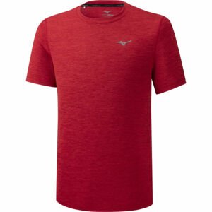 Mizuno IMPULSE CORE TEE Pánské běžecké triko, Červená,Tmavě šedá, velikost L