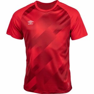 Umbro TRAINING GRAPHIC TEE Pánské sportovní triko, Červená,Vínová,Bílá, velikost M