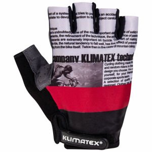 Klimatex JAY Pánské cyklistické rukavice, Černá,Bílá,Červená, velikost XL
