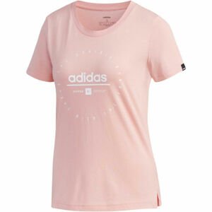 adidas W ADI CLOCK TEE Dámské tričko, Růžová,Bílá, velikost M