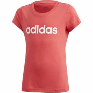 adidas YG E LIN TEE růžová 140 - Dívčí tričko