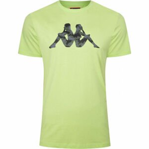 Kappa LOGO GIERMO Pánské tričko, Světle zelená,Černá, velikost XL