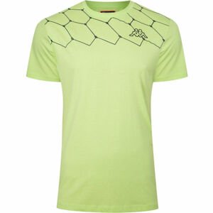 Kappa LOGO AREBO Pánské tričko, Světle zelená,Černá, velikost S