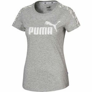 Puma AMPLIFIED TEE Dámské sportovní triko, Šedá,Bílá, velikost