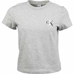 Calvin Klein S/S CREW NECK Dámské tričko, Šedá,Černá, velikost