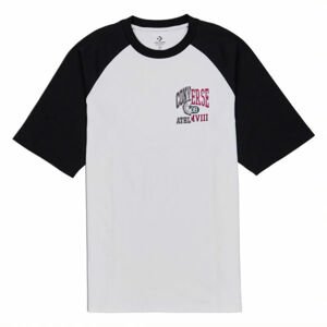 Converse ICON REMIX RAGLAN TEE Pánské tričko, bílá, velikost M