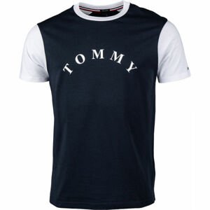 Tommy Hilfiger CN SS TEE LOGO tmavě modrá M - Pánské tričko