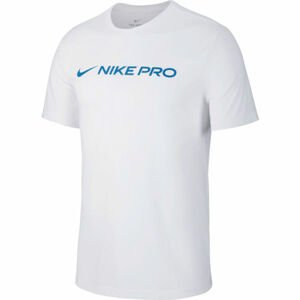 Nike DRY TEE NIKE PRO M bílá M - Pánské tréninkové tričko