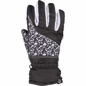 Lewro TORES Dívčí lyžařské rukavice, černá, velikost 12-15