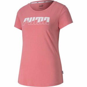 Puma REBEL GRAPHIC TEE Dámské sportovní triko, lososová, velikost L