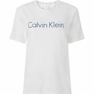 Calvin Klein S/S CREW NECK Dámské tričko, Bílá,Modrá, velikost L