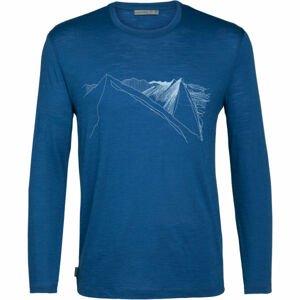Icebreaker SPECTOR LS CREWE PEAK IN REACH Pánské funkční tričko, Modrá, velikost XL