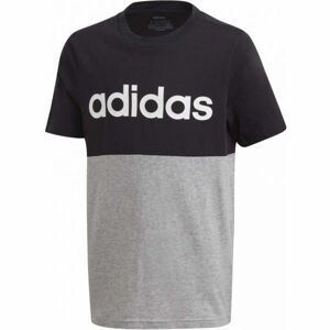 adidas YOUNG BOYS LINEAR COLORBOCK T-SHIRT Chlapecké triko, černá, velikost 128