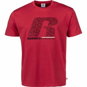 Russell Athletic S/S CREWNECK TEE SHIRT Pánské tričko, Červená,Černá, velikost L