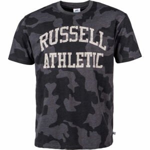Russell Athletic S/S CREWNECK TEE SHIRT Pánské tričko, Černá,Šedá, velikost L