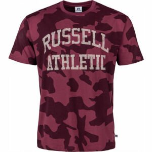Russell Athletic S/S CREWNECK TEE SHIRT Pánské tričko, Vínová,Mix, velikost