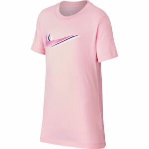 Nike NSW TEE TRIPLE SWOOSH U Dětské tričko, Růžová, velikost S