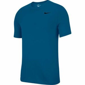 Nike DRY TEE DFC CREW SOLID M Pánské tréninkové tričko, Tyrkysová,Černá, velikost S
