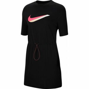 Nike NSW ICN CLSH DRESS SS W Dámské šaty, černá, veľkosť S