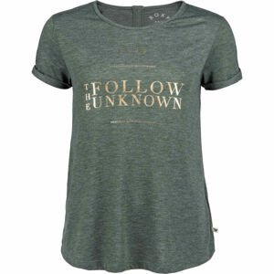 Roxy CALL IT DREAMING Dámské triko, Tmavě zelená,Zlatá, velikost