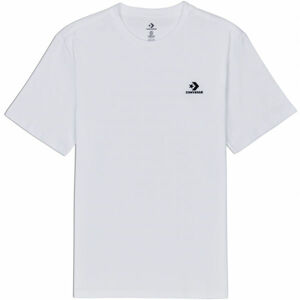 Converse LEFT CHEST SM STAR CHEVRON TEE Pánské tričko, Bílá,Černá, velikost XL