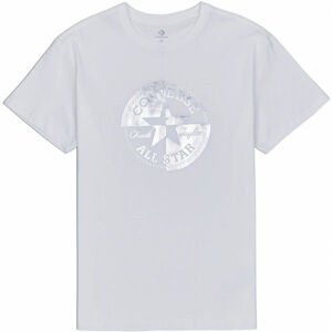 Converse WOMENS CHUCK TAYLOR RIVALRY RELAXED TEE Dámské tričko, Bílá,Stříbrná, velikost