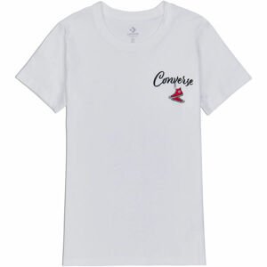 Converse WOMENS HANGIN OUT CLASSIC TEE Dámské tričko, Bílá,Černá,Červená, velikost XS