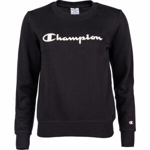 Champion CREWNECK SWEATSHIRT Dámská mikina, Černá,Bílá, velikost XS