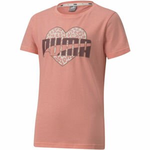 Puma ALPHA TEE G růžová 128 - Dívčí volnočasové triko