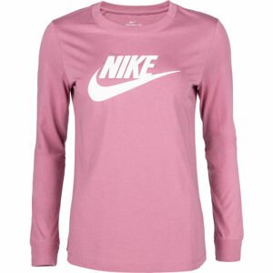 Nike SPORTSWEAR Dámské triko s dlouhým rukávem, Růžová,Bílá, velikost XS