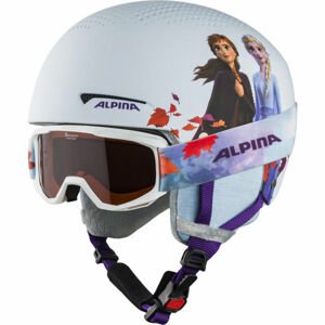 Alpina Sports ZUPO DISNEY SET Dětská lyžařská helma a brýle, bílá, velikost (48 - 52)