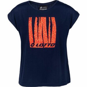 Lotto VICA Dívčí triko s krátkým rukávem, Tmavě modrá,Oranžová, velikost 164-170