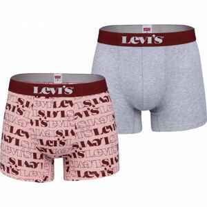 Levi's MEN LEVIS LOGO AOP BOXER BRIEF 2P Pánské boxerky, růžová, veľkosť M