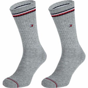 Tommy Hilfiger MEN ICONIC SOCK 2P Pánské ponožky, šedá, veľkosť 39-42