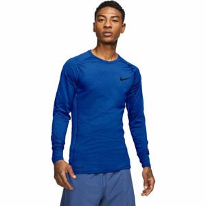 Nike NP TOP LS TIGHT M Pánské tričko s dlouhým rukávem, modrá, velikost XL