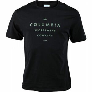 Columbia PATH LAKE GRAPHIC TEE II Pánské triko, Černá,Světle zelená, velikost S