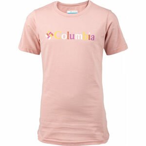Columbia SWEAT PINES GRAPHIC SHORT SLEEVE TEE Dětské triko, růžová, velikost M