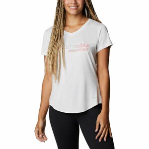 Columbia W TRINITY TRAIL GRAPHIC TEE Dámské sportovní triko, Bílá,Růžová, velikost L