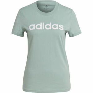 adidas LIN T Dámské tričko, Tyrkysová,Bílá, velikost S