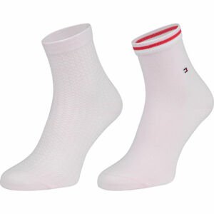Tommy Hilfiger WOMEN SHORT SOCK 2P WAFFLE Růžová 39 - 42 - Dámské ponožky