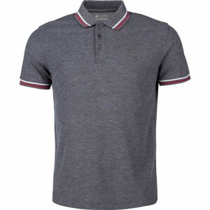 Lotto POLO CLASSICA MEL PQ Pánské tričko s límečkem, Tmavě šedá,Bílá,Červená, velikost M
