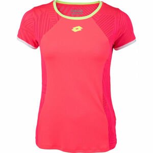 Lotto SUPERRAPIDA W V TEE PL Dámské sportovní tričko, Růžová,Žlutá, velikost XS