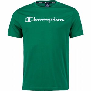 Champion CREWNECK T-SHIRT Pánské triko, Zelená,Bílá, velikost M