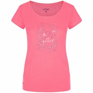 Loap BECA Dámské triko, Růžová,Bílá, velikost M