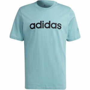 adidas LIN SJ T Pánské tričko, Světle zelená,Černá, velikost S