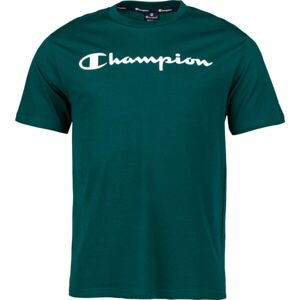 Champion CREWNECK T-SHIRT Tmavě zelená L - Pánské tričko