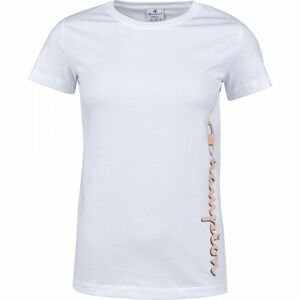 Champion CREWNECK T-SHIRT Dámské tričko, Bílá,Růžová, velikost L