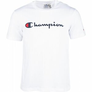 Champion CREWNECK T-SHIRT Pánské tričko, Bílá,Tmavě modrá, velikost XXL
